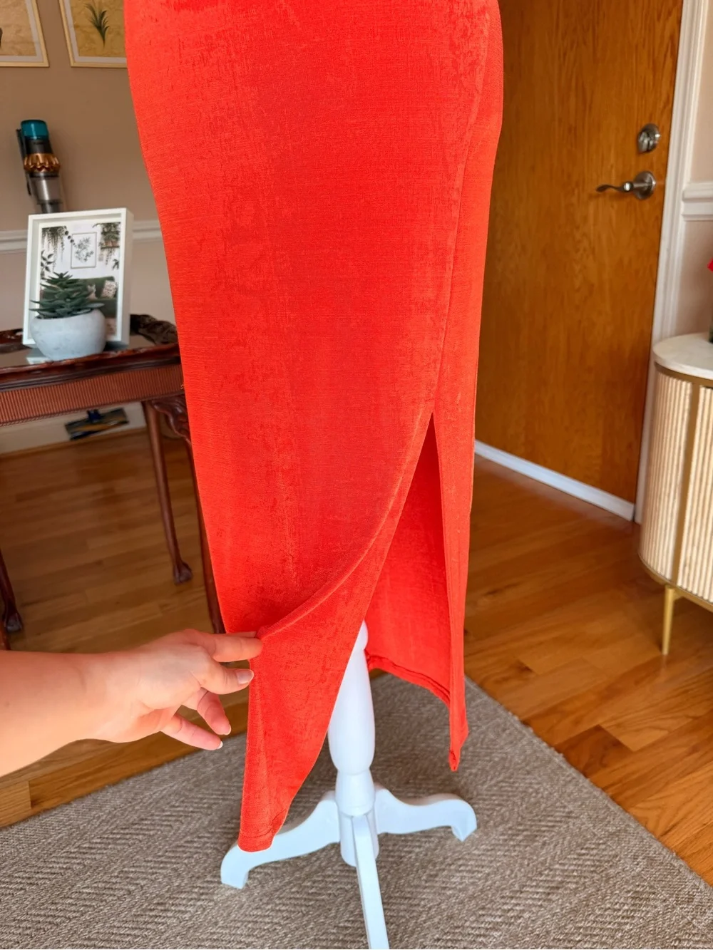 Boutique Vibrant Orange Maxi Dress